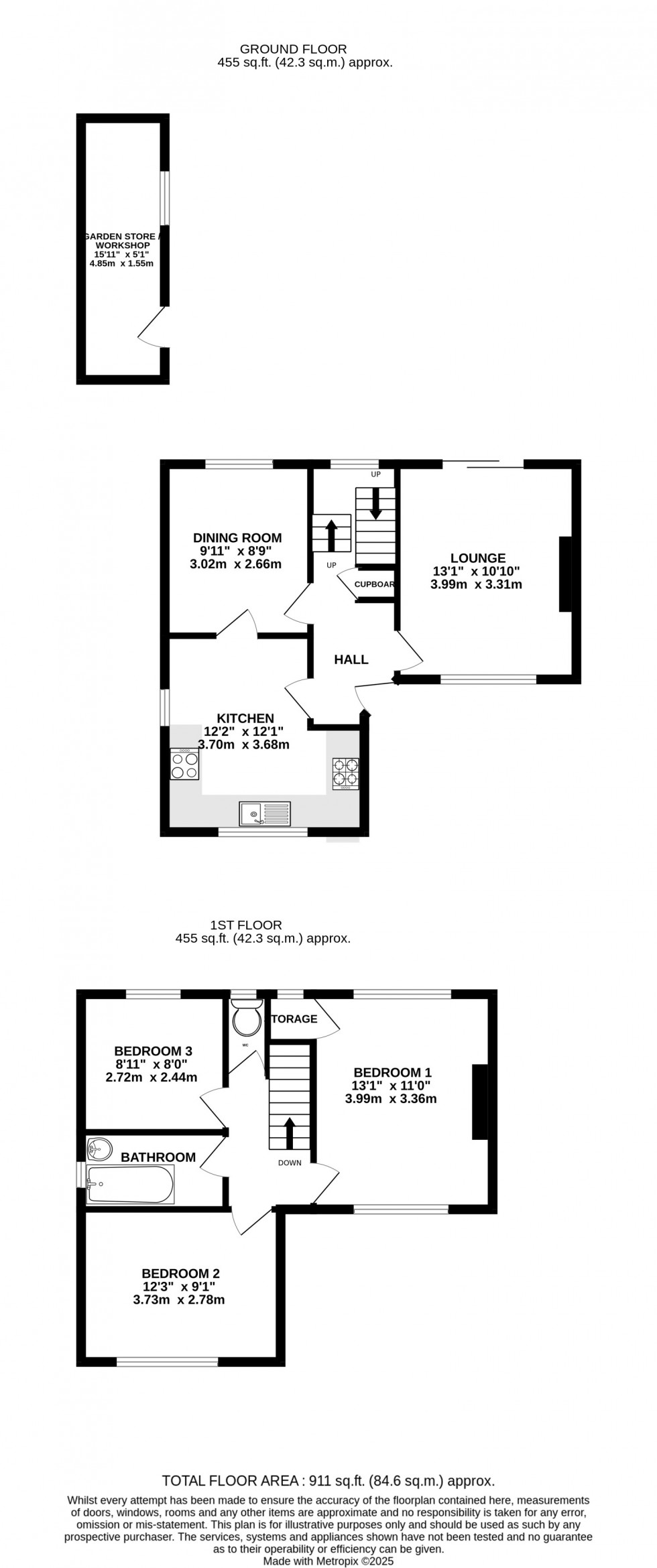 Floorplan for Danson Way, Rainham, Gillingham, Kent ME8 7ES