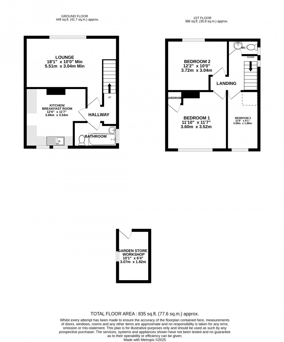 Floorplan for Port Avenue, Greenhithe, Kent DA9 9NA