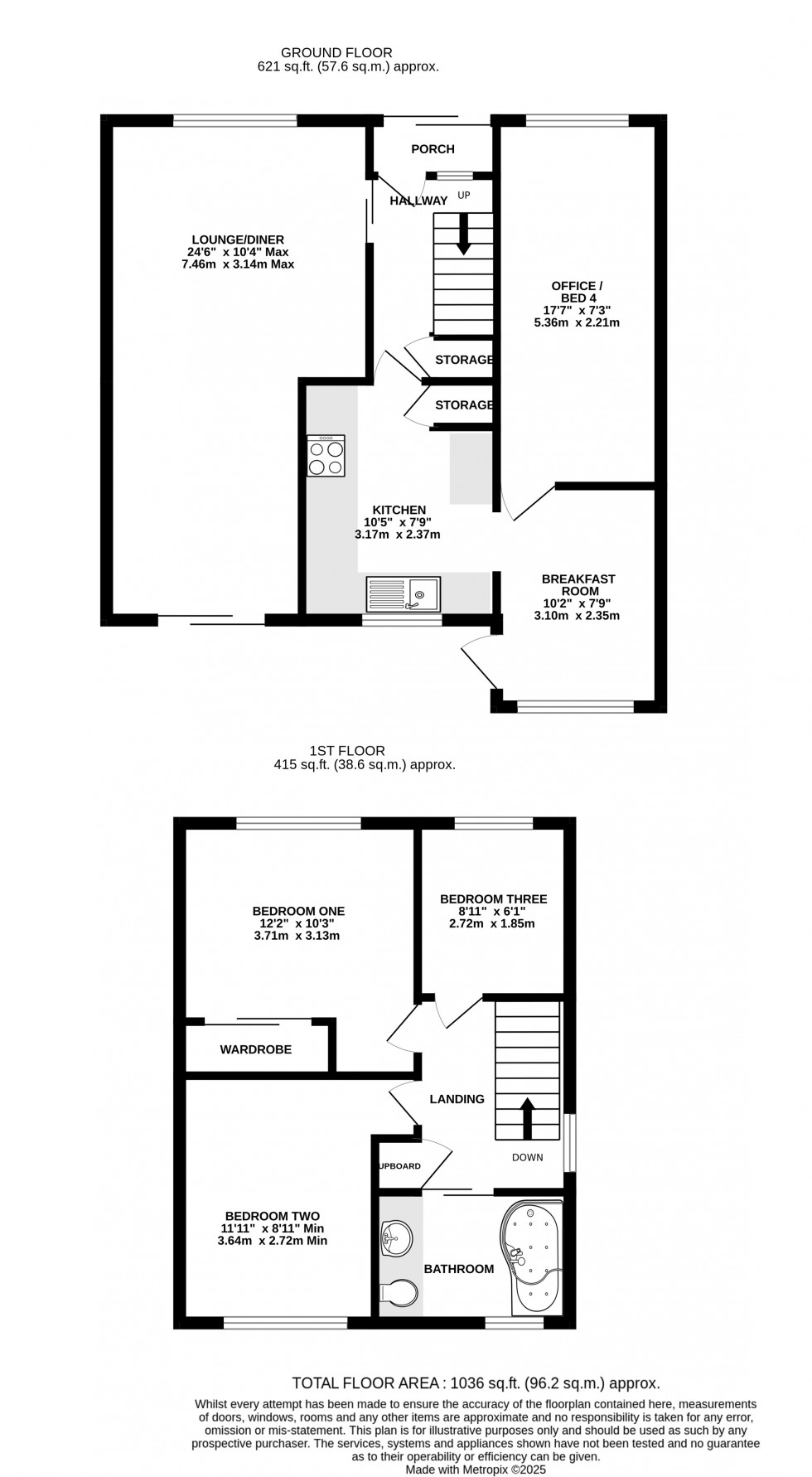 Floorplan for Coombfield Drive, Darenth, Dartford, Kent DA2 7LE