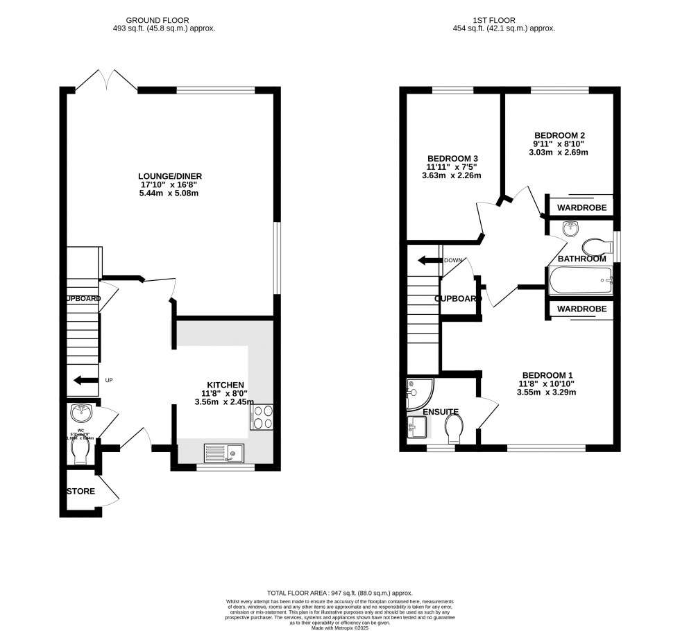 Floorplan for Russett Farm, Rainham, Gillingham, Kent ME8 7AT