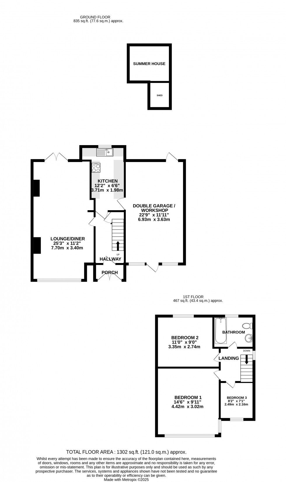 Floorplan for Valley View Road, Rochester, Kent ME1 3PB