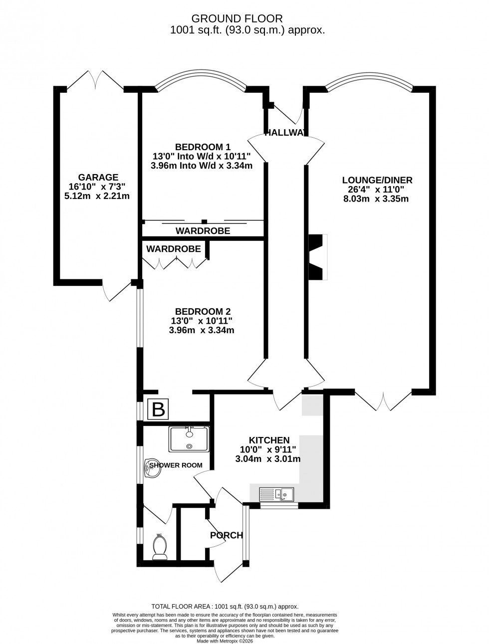 Floorplan for Gerrard Avenue, Rochester, Kent ME1 2RW