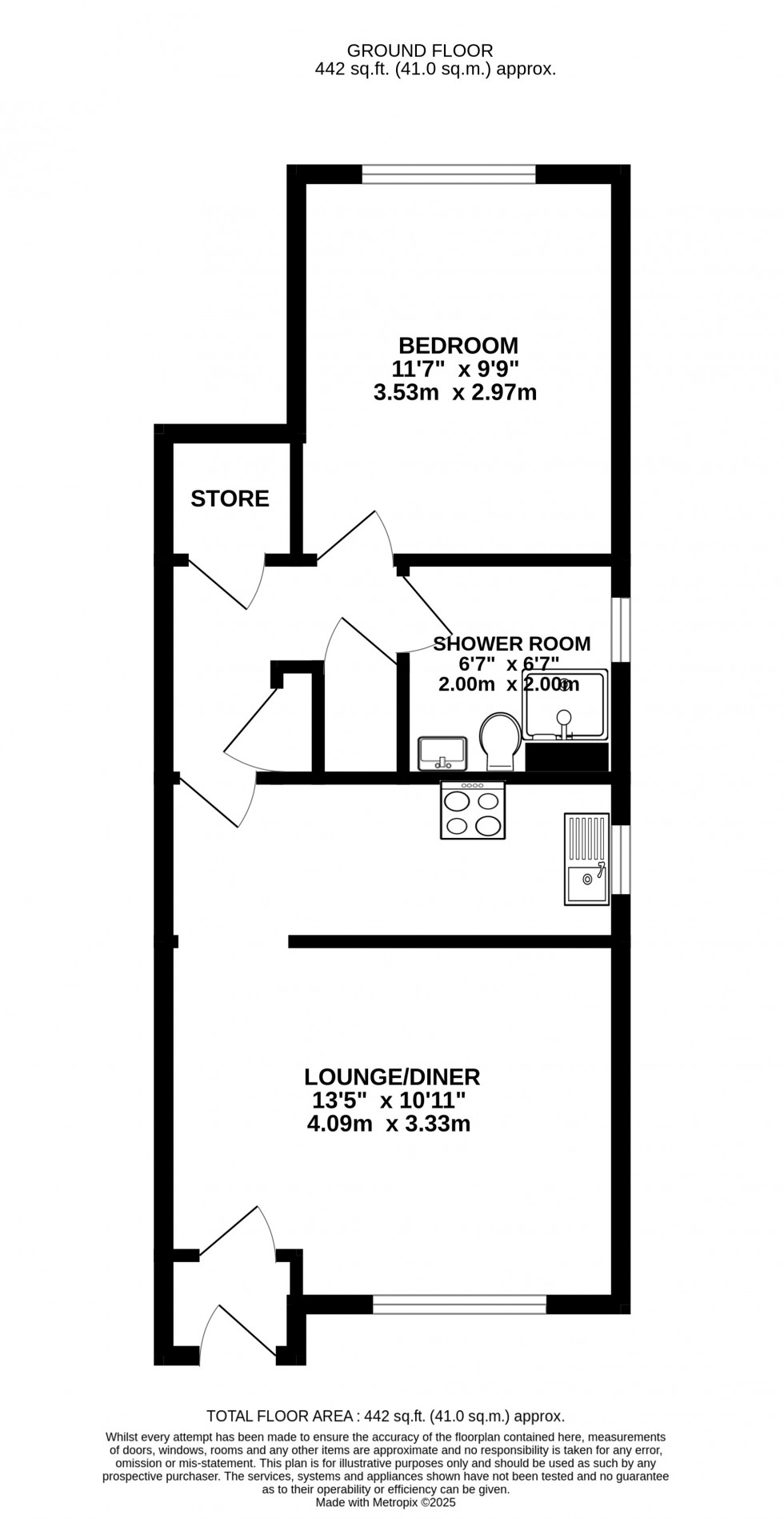 Floorplan for Warnett Court, Willowside, Snodland, Kent ME6 5QS