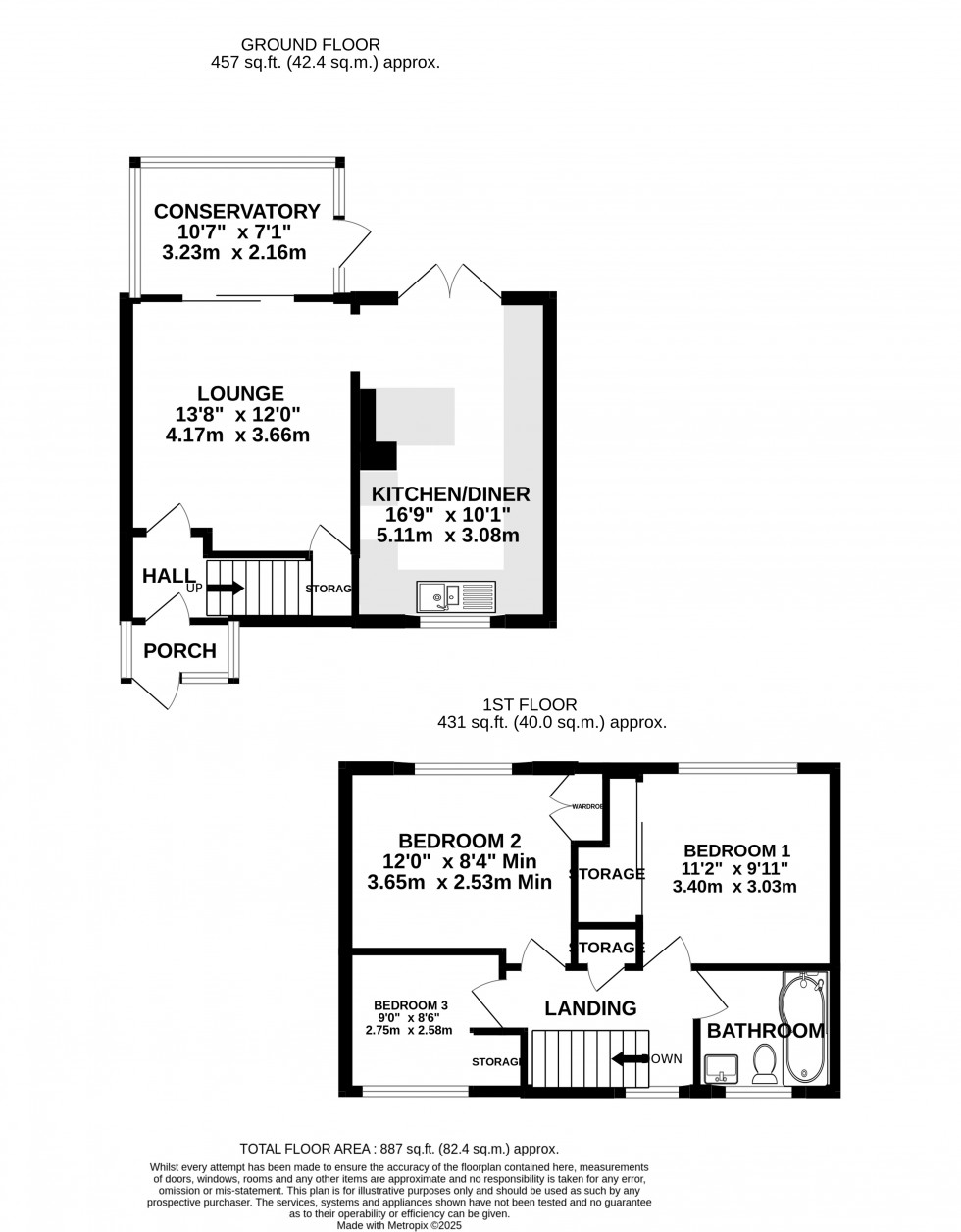 Floorplan for Campion Close, Chatham, Kent ME5 0PJ