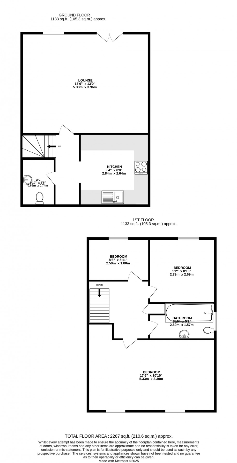 Floorplan for Meadside Walk, Chatham, Kent ME5 0TJ