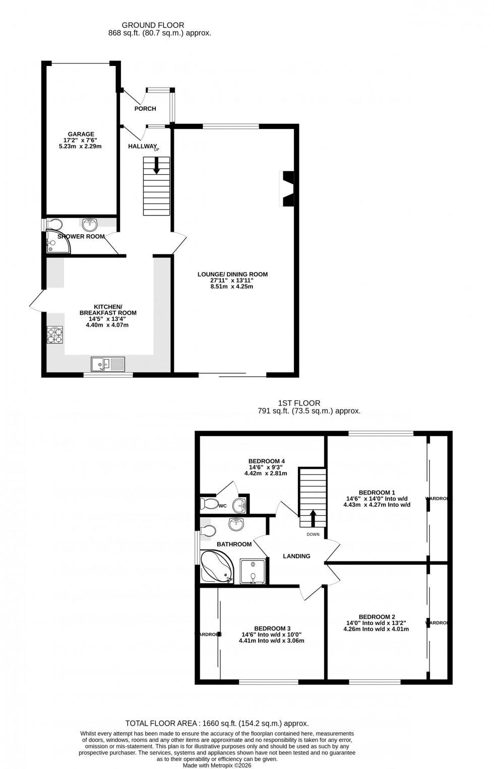 Floorplan for Meadside Walk, Walderslade, Chatham, Kent ME5 0TJ