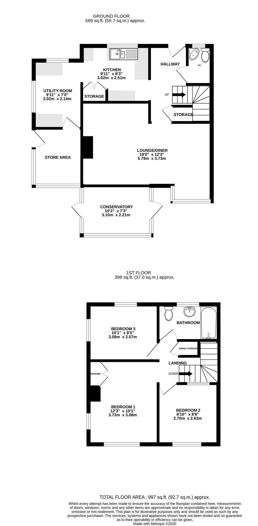 Floorplan for Hazel Grove, Chatham, Kent ME5 0ED