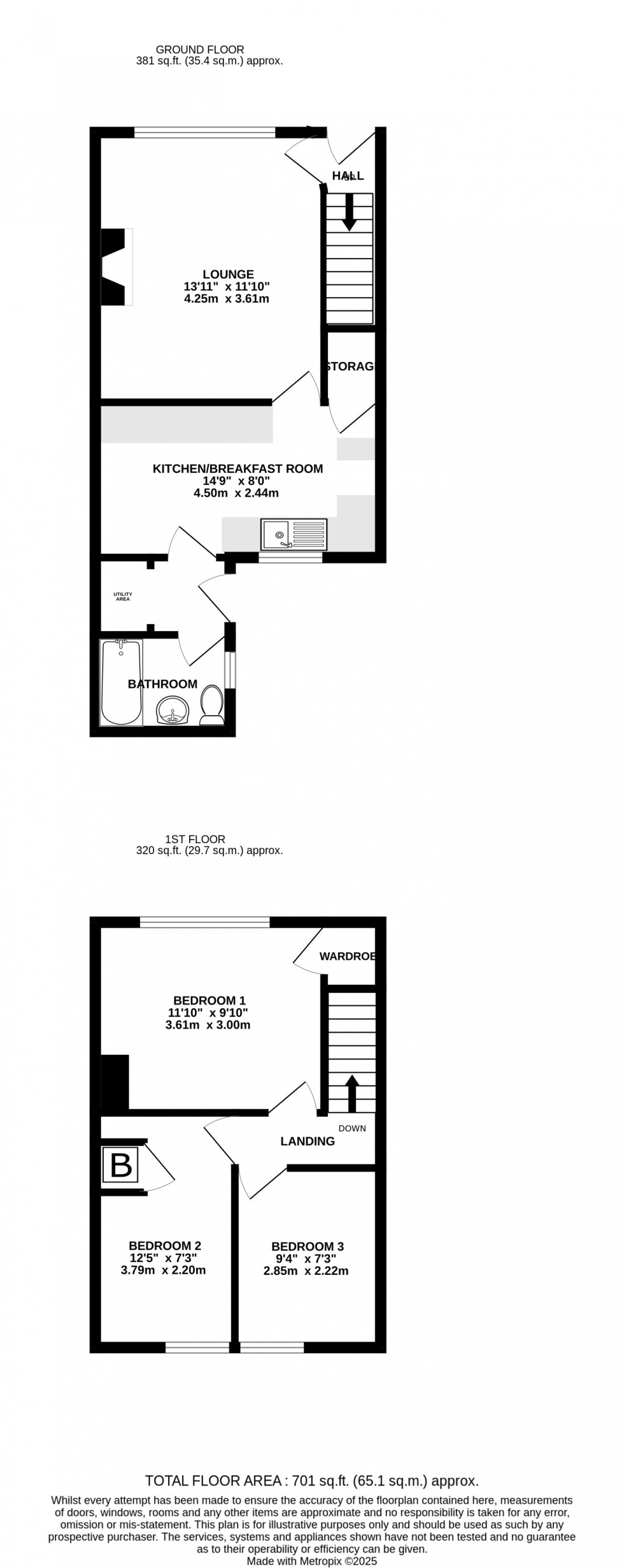 Floorplan for Quinnell Street, Rainham, Gillingham, Kent ME8 7JW