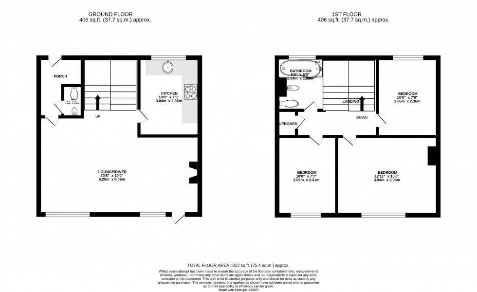 Floorplan for Conyers Walk, Parkwood, Gillingham, Kent ME8 9QF