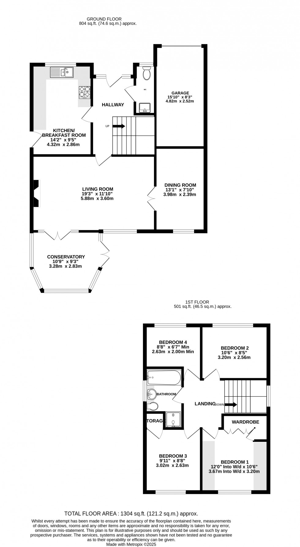 Floorplan for Aintree Road, Lordswood, Chatham, Kent ME5 8PY
