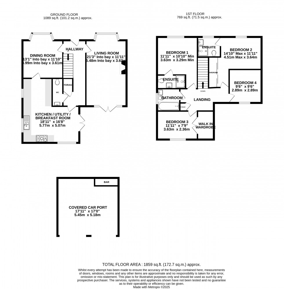 Floorplan for Burners Walk, Wouldham, Rochester, Kent ME1 3WJ
