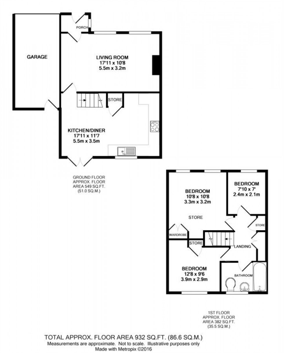 Floorplan for Forestdale Road, Walderslade Woods, Chatham, Kent ME5 9NB