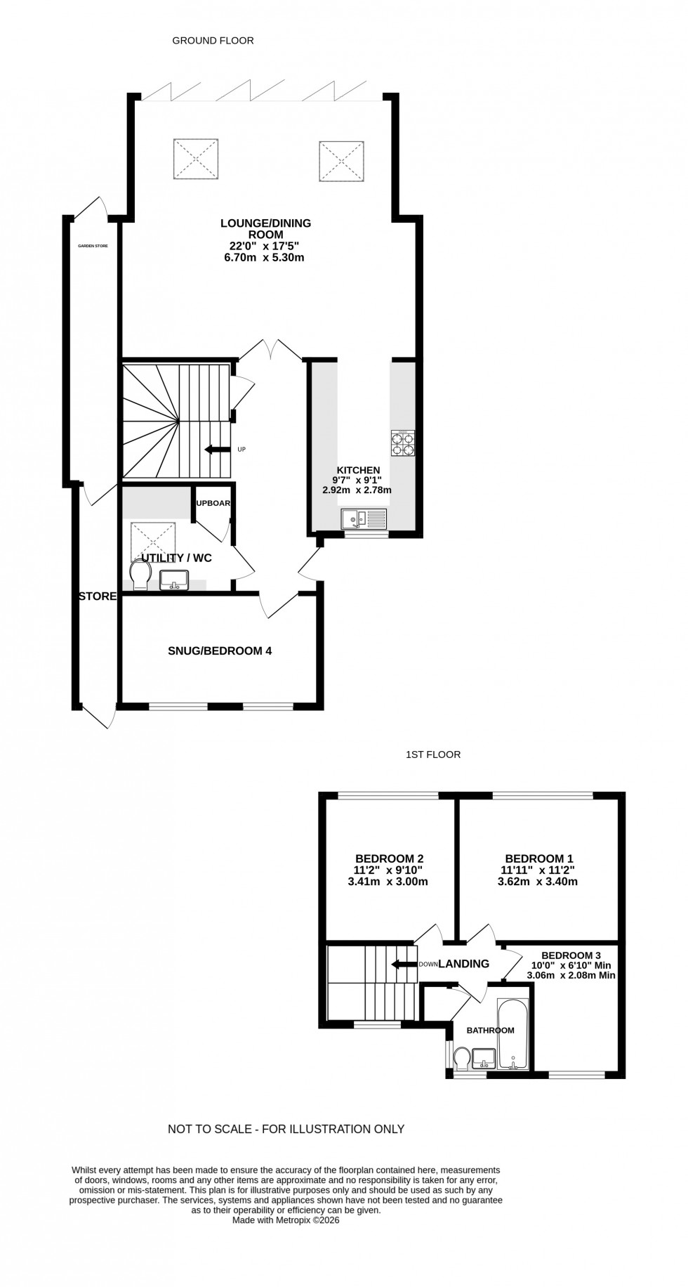 Floorplan for Rowbrocke Close, Parkwood, Gillingham, Kent ME8 9UU