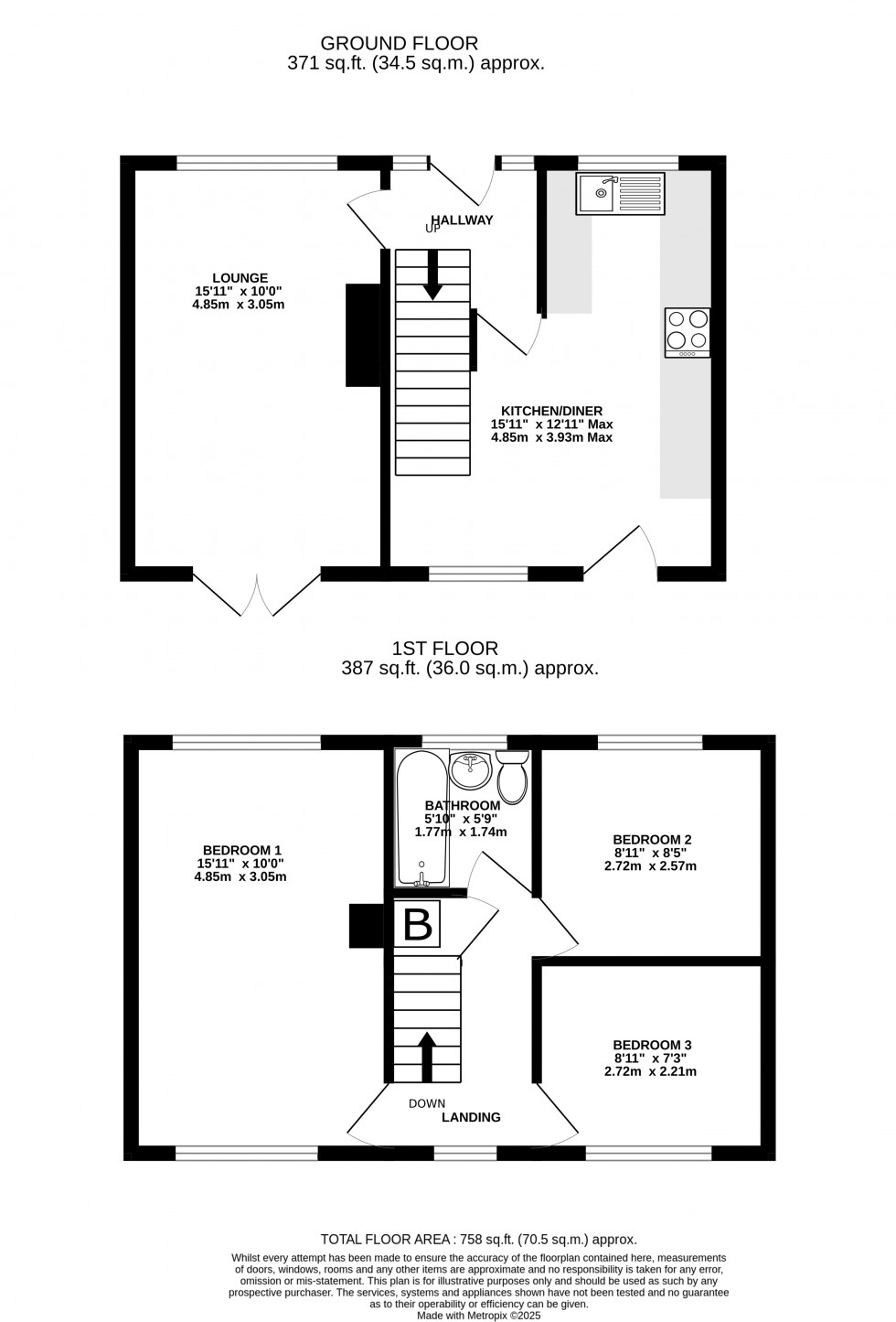 Floorplan for Cranbrook Close, Twydall, Gillingham, Kent ME8 6RS