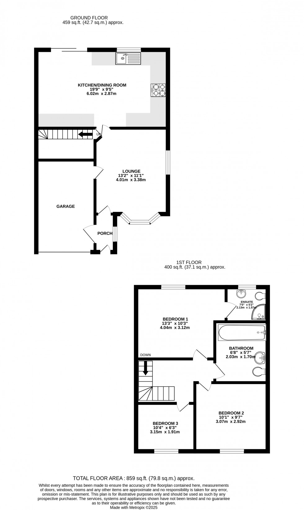 Floorplan for Bronington Close, Princes Park, Chatham, Kent ME5 7RA