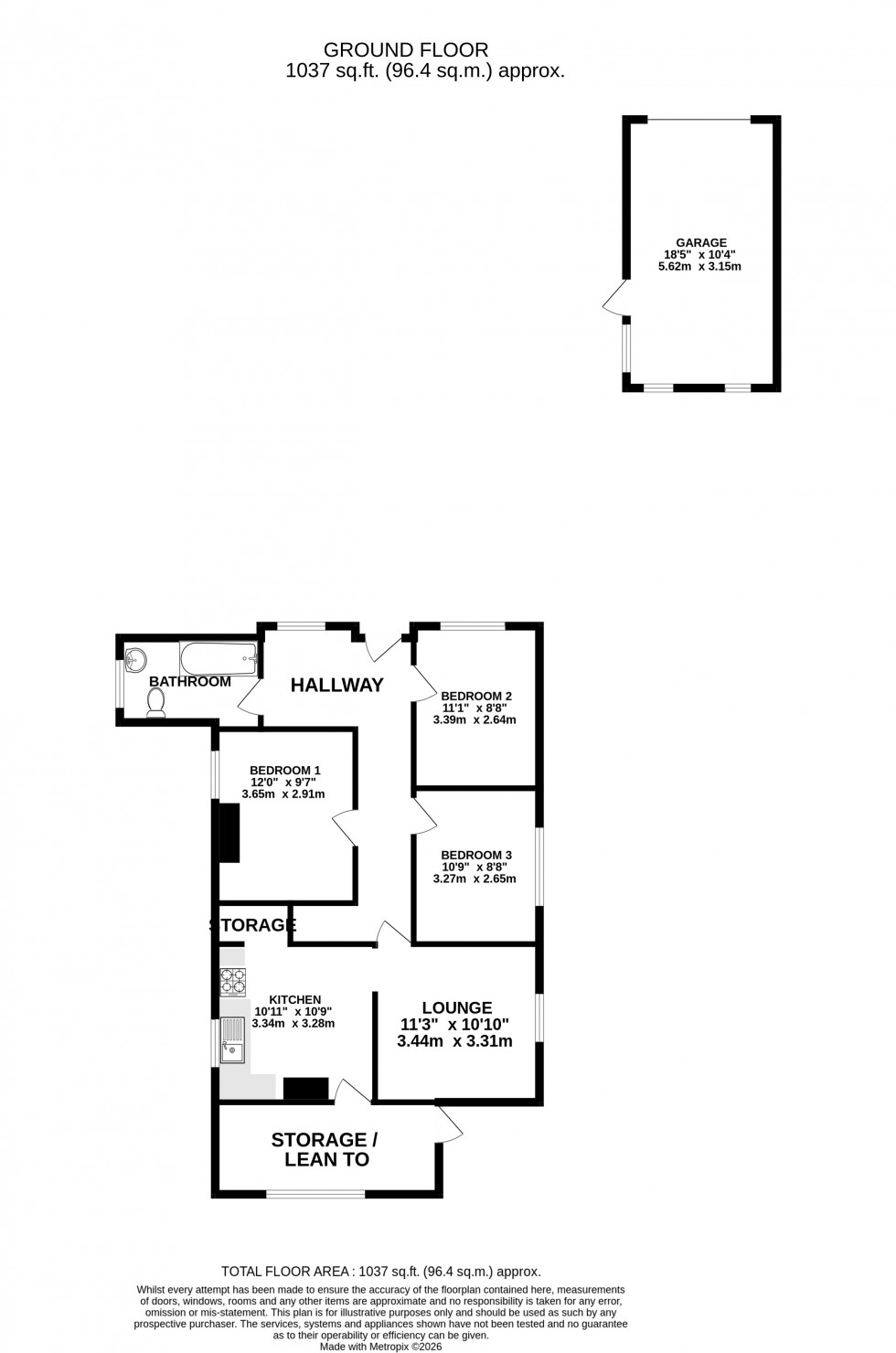Floorplan for Cambridge Road, Wigmore, Gillingham, Kent ME8 0JE