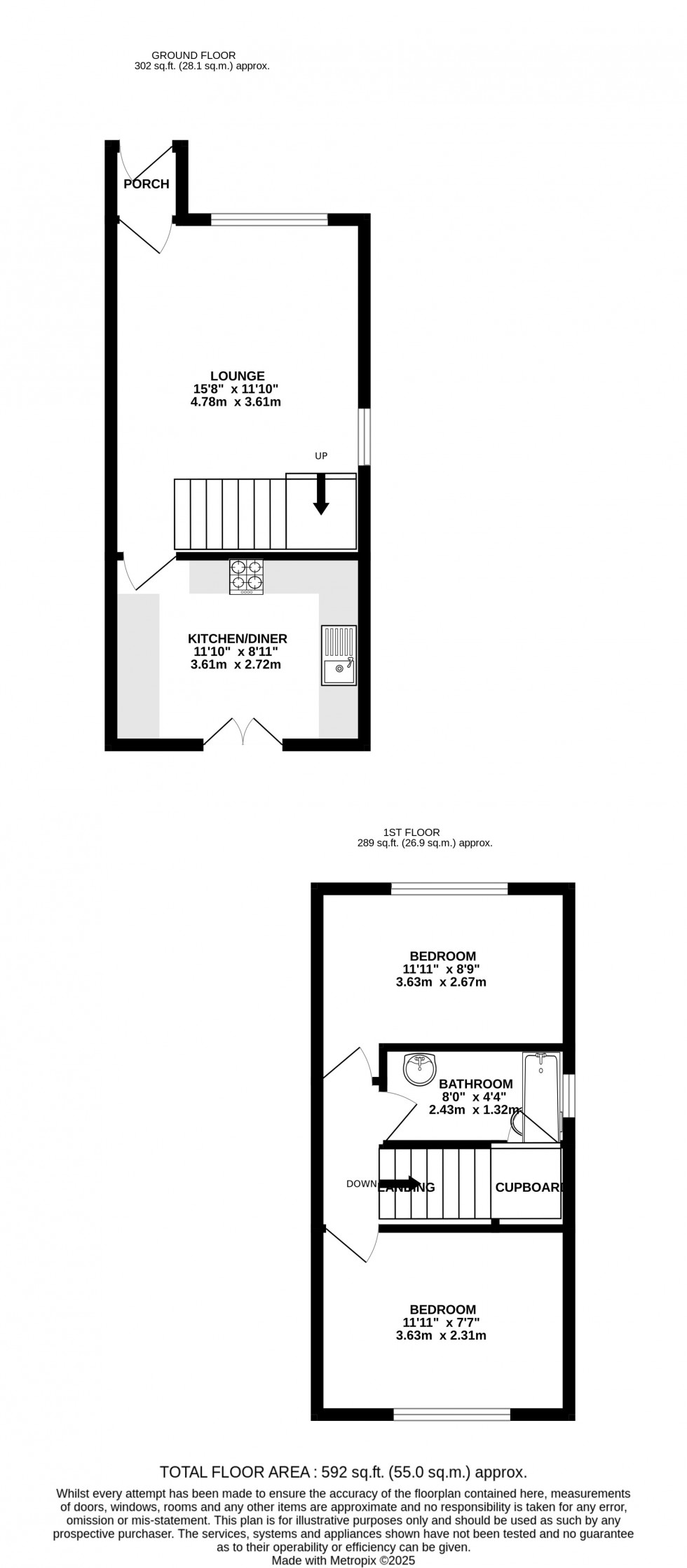 Floorplan for Winchelsea Road, Walderslade, Chatham, Kent ME5 7LY