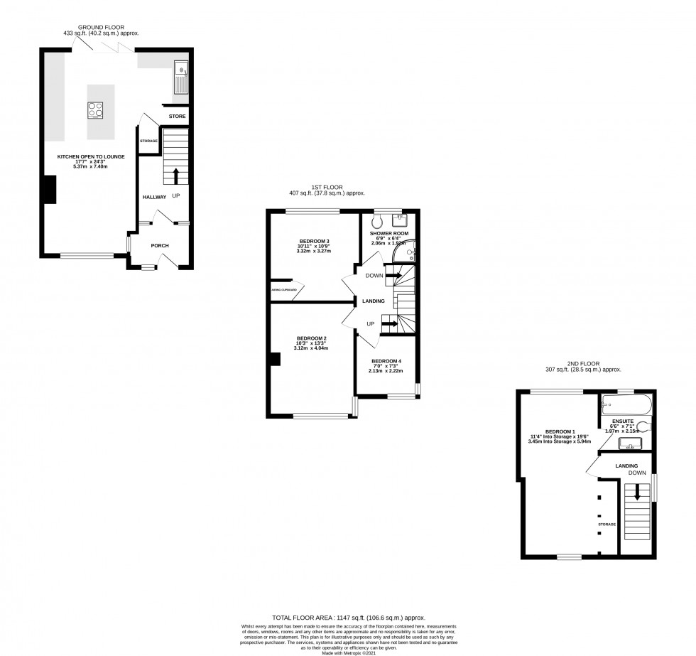 Floorplan for Eastcourt Lane, Gillingham, Kent ME7 2UW