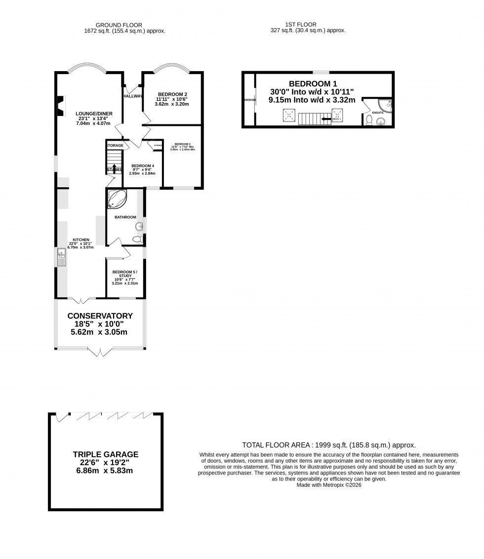 Floorplan for Eastcourt Lane, Twydall, Gillingham, Kent ME8 6EU