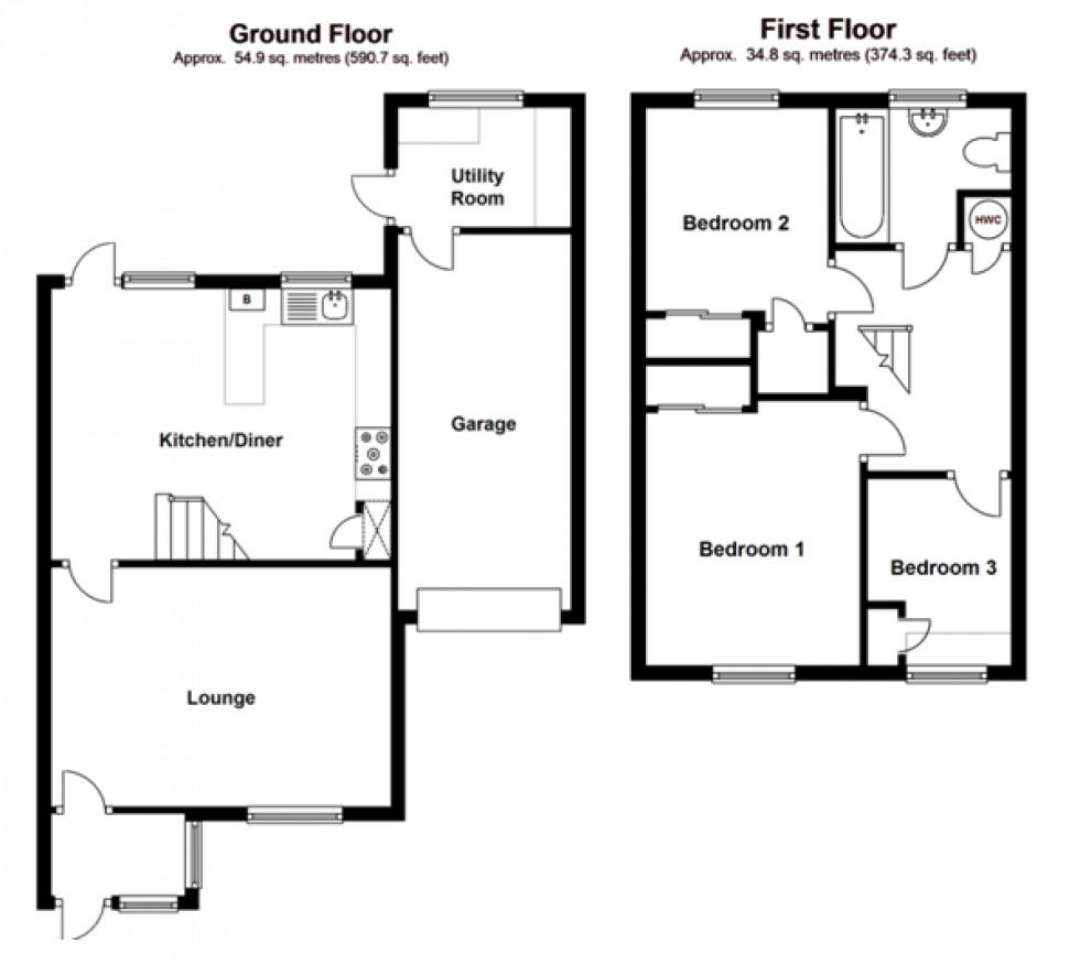 Floorplan for Silverspot Close, Gillingham, Kent ME8 8JT