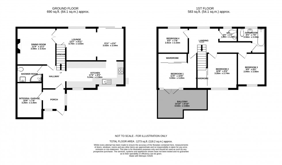 Floorplan for Hunstanton Close, Rainham, Gillingham, Kent ME8 8RL