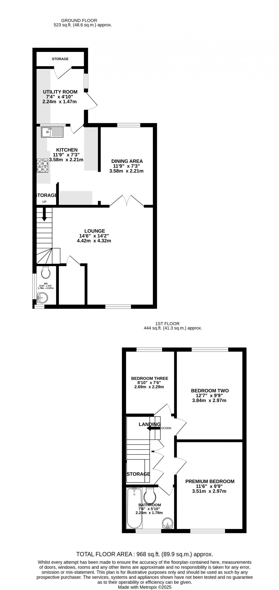Floorplan for Avocet Walk, Lordswood, Chatham, Kent ME5 8NW