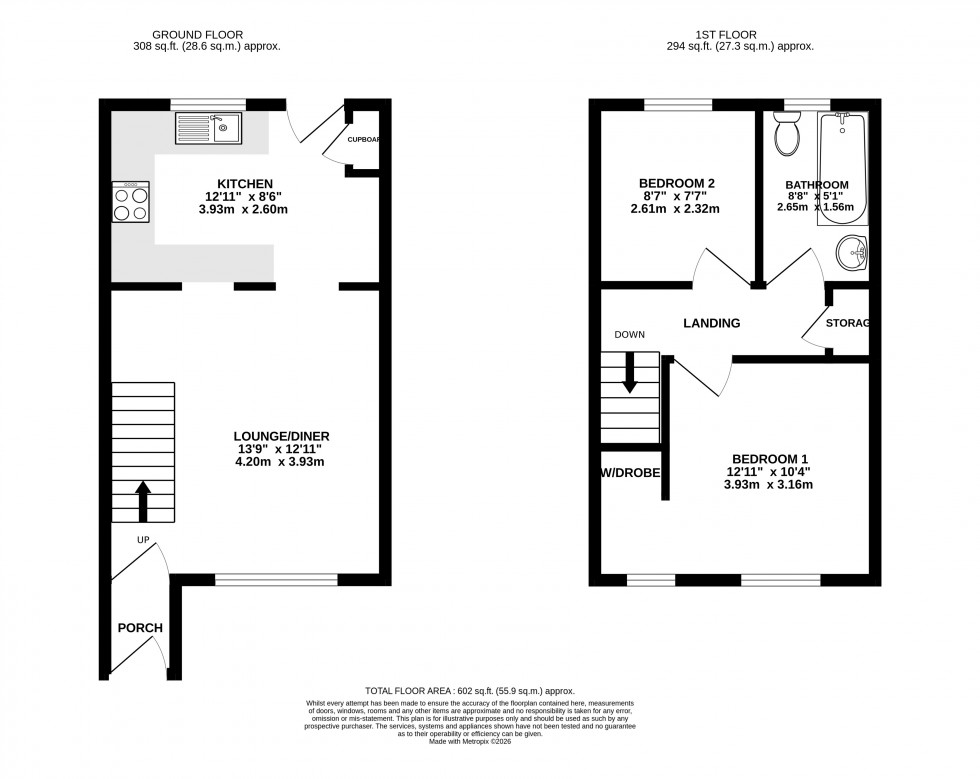Floorplan for Emily Road, Walderslade, Chatham, Kent ME5 7LF