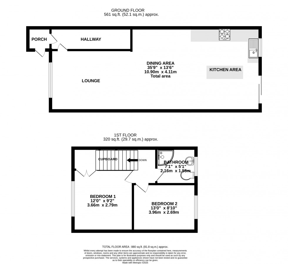 Floorplan for Rother Vale, Lordswood, Chatham, Kent ME5 8PN