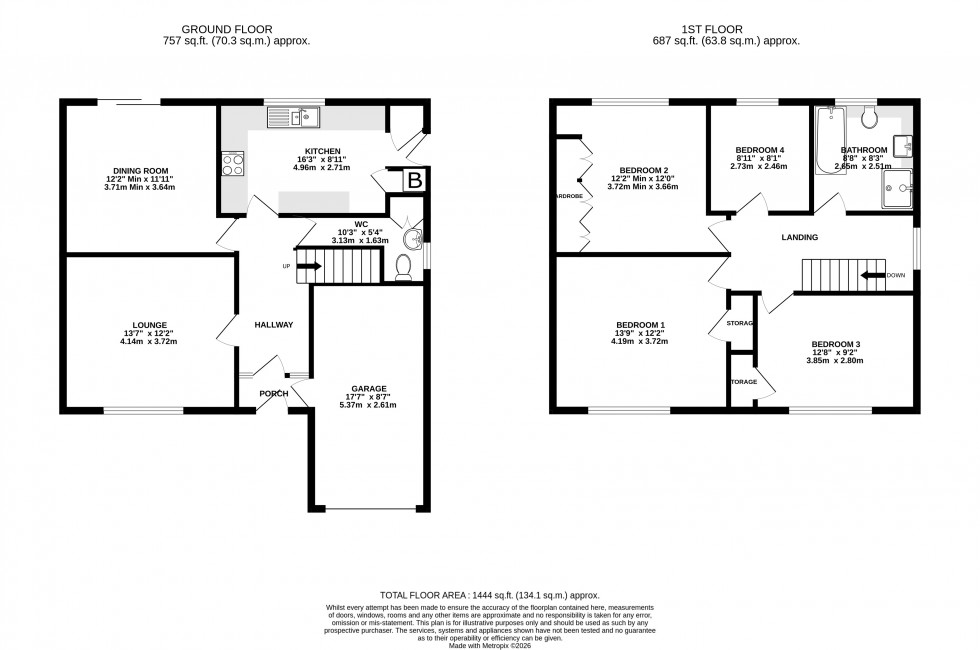 Floorplan for Church Lane, Newington, Sittingbourne, Kent ME9 7JU