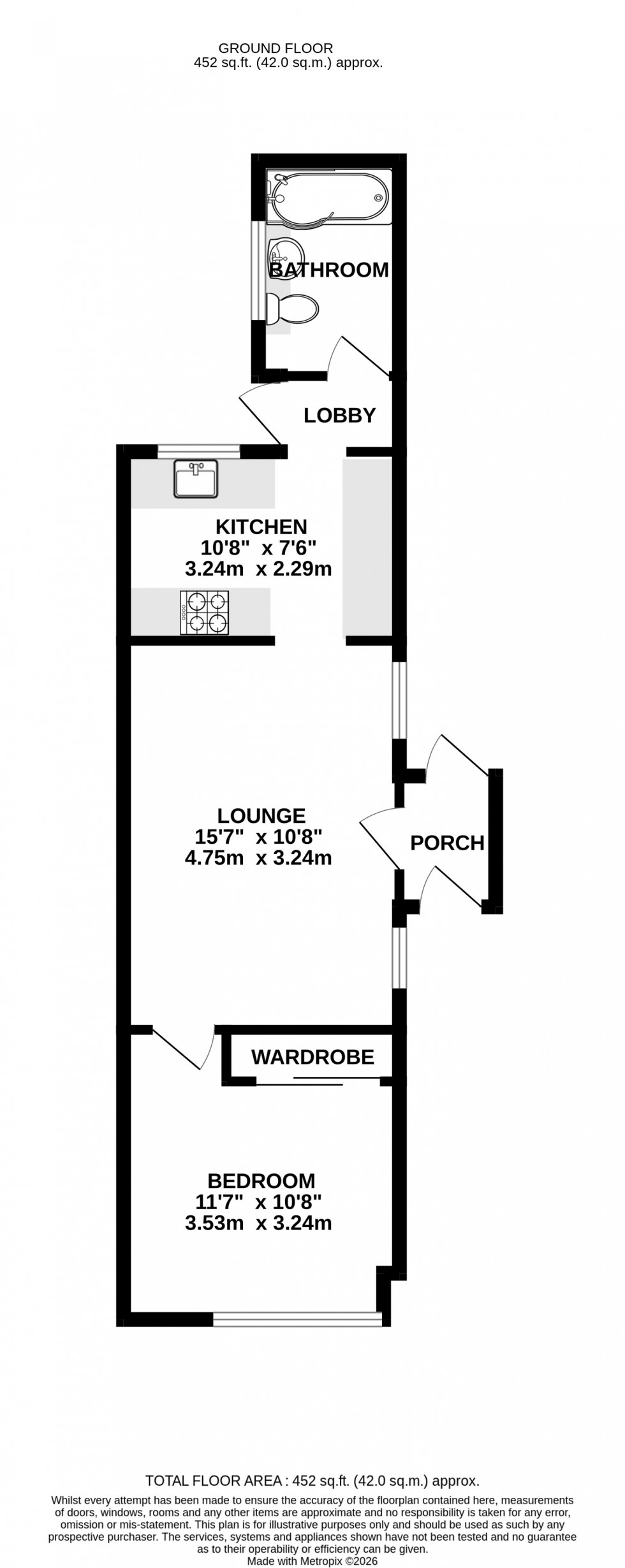 Floorplan for Gordon Road, Chatham, Kent ME4 5LX