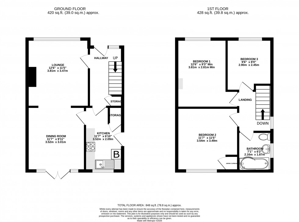 Floorplan for Childscroft Road, Rainham, Gillingham, Kent ME8 7ST