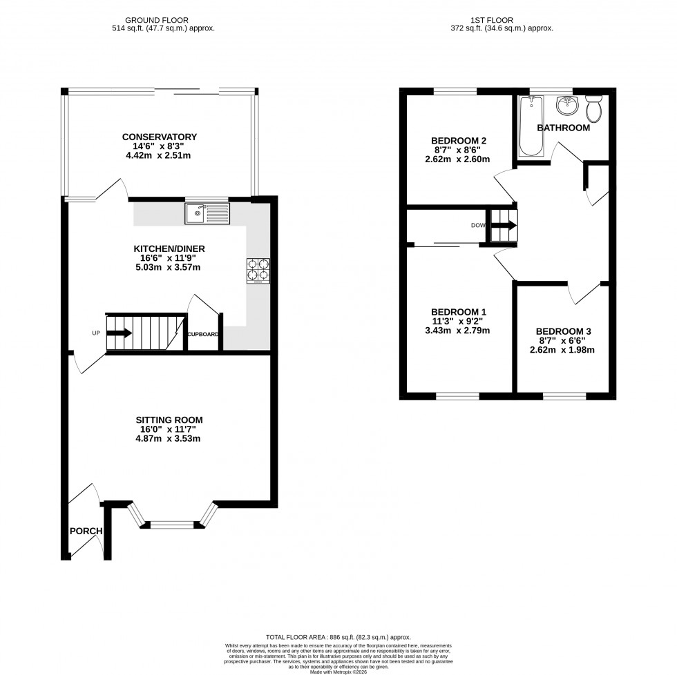 Floorplan for Mierscourt Road, Rainham, Gillingham, Kent ME8 8JW
