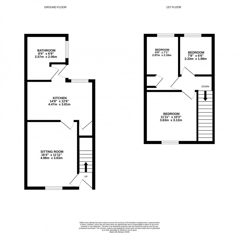 Floorplan for Quinnell Street, Rainham, Gillingham, Kent ME8 7JW