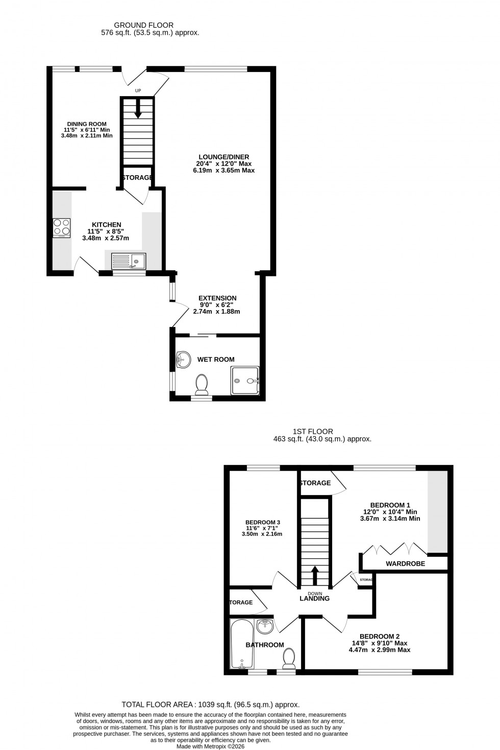 Floorplan for Silverweed Road, Chatham, Kent ME5 0RD