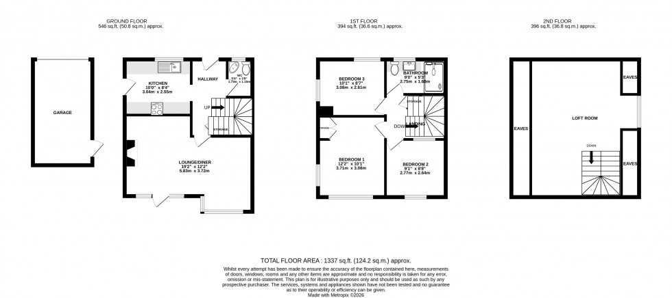 Floorplan for Holmoaks, Rainham, Gillingham, Kent ME8 7DF