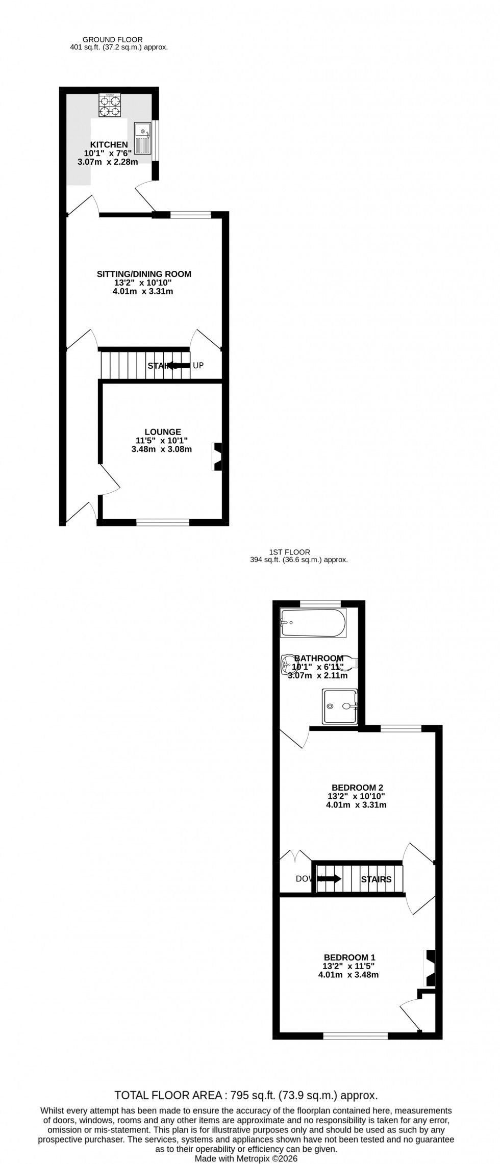 Floorplan for Burgess Road, Strood, Rochester, Kent ME2 4DE