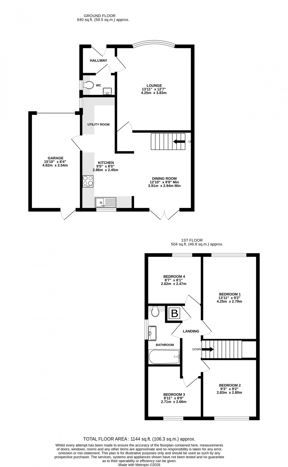 Floorplan for Lords Wood Lane, Lordswood, Chatham, Kent ME5 8EL