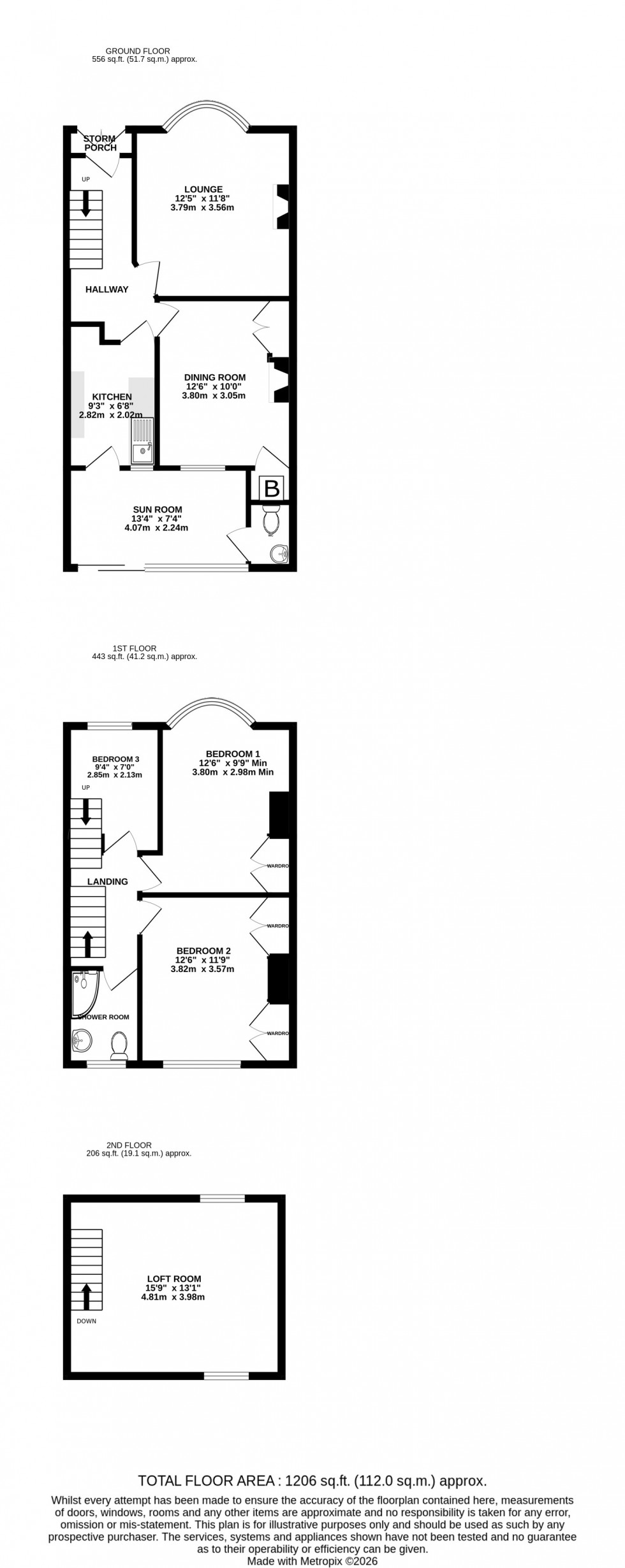 Floorplan for Second Avenue, Gillingham, Kent ME7 2HY