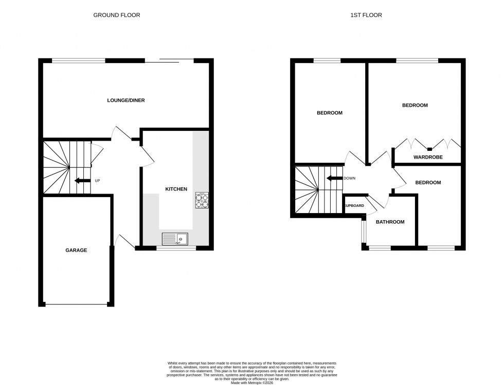 Floorplan for Thrale Way, Parkwood, Gillingham, Kent ME8 9LX