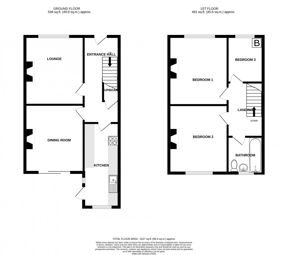 Floorplan for Elmfield, Twydall, Gillingham, Kent ME8 6BN