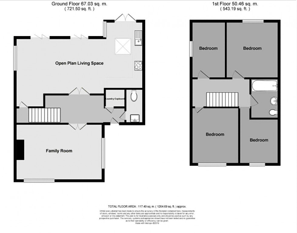 Floorplan for Fir Tree Grove, Bredhurst, Gillingham, Kent ME7 3LB