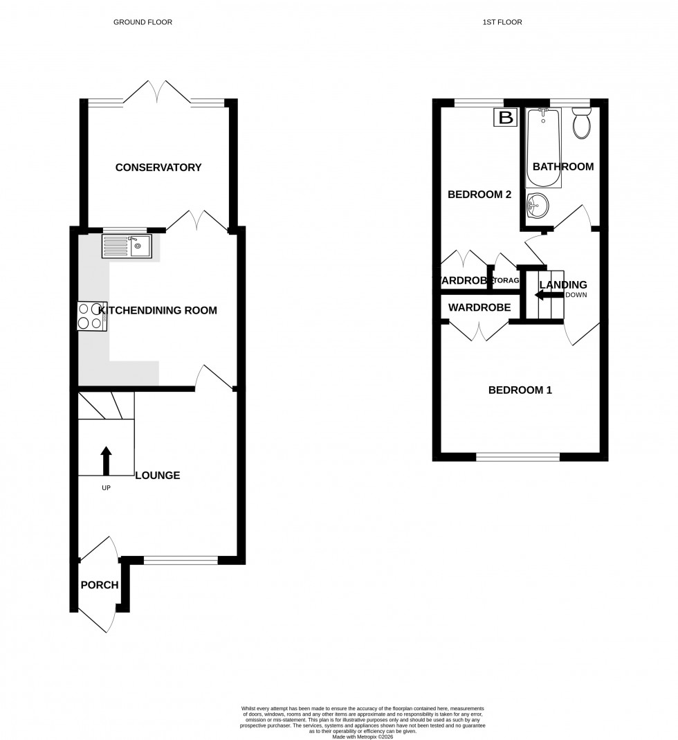 Floorplan for Hanway, Rainham, Gillingham, Kent ME8 6AL