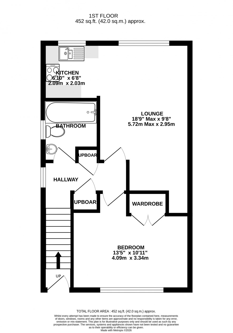 Floorplan for Rudge Close, Lordswood, Chatham, Kent ME5 8UJ