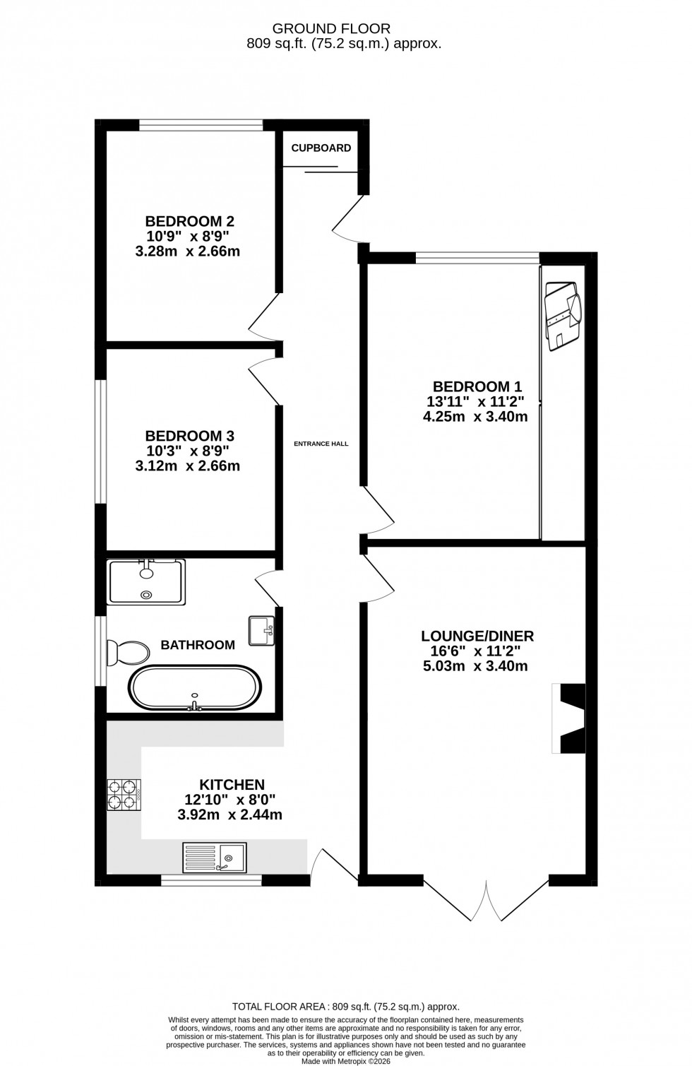 Floorplan for Cooper Road, Snodland, Kent ME6 5JH