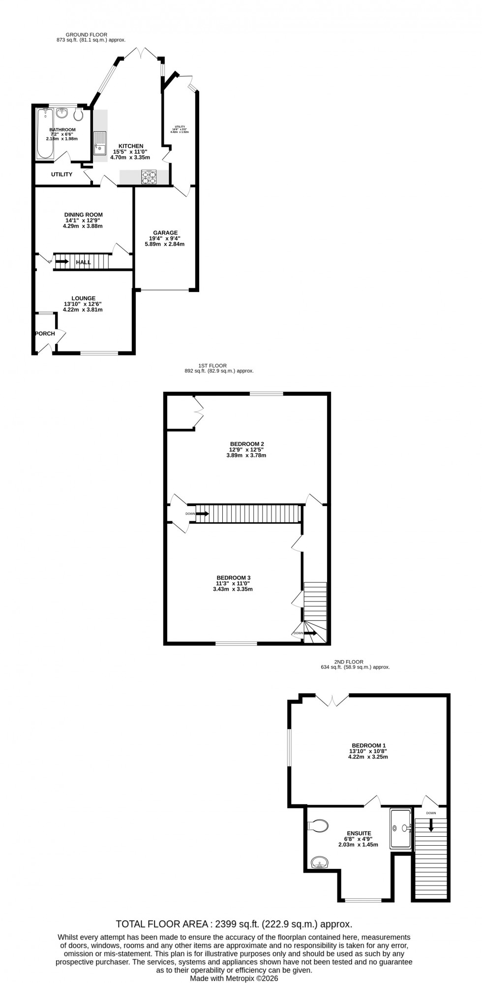Floorplan for Forge Lane, Sittingbourne, Kent ME9 7AE