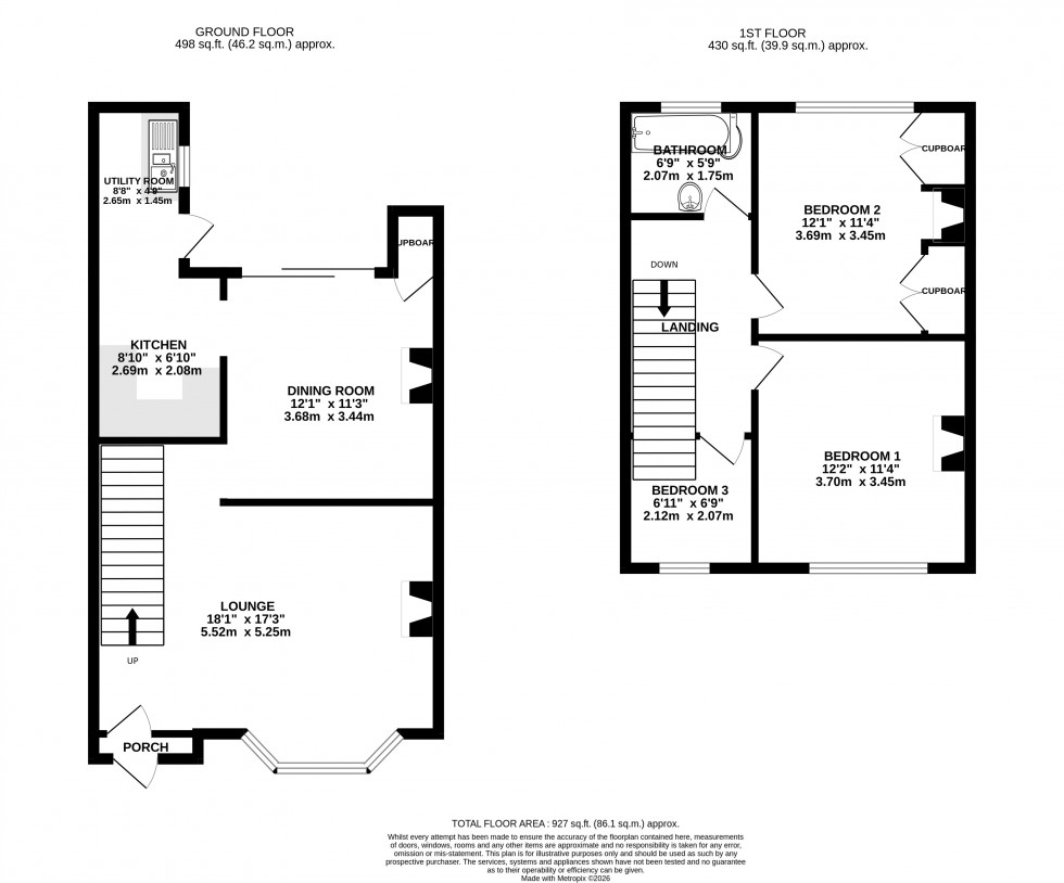 Floorplan for Woodlands Road, Gillingham, Kent ME7 2DS