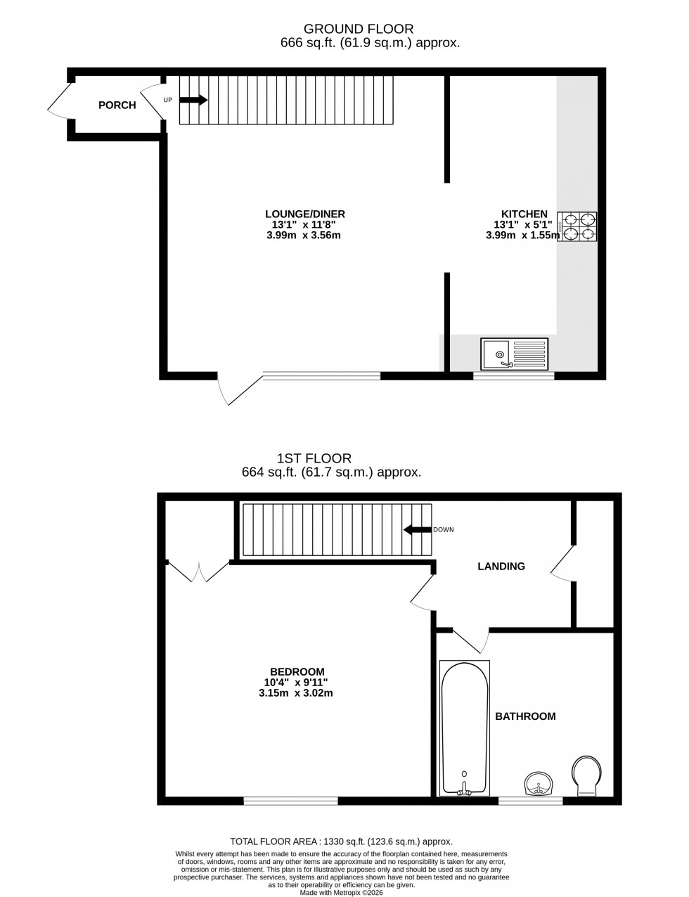 Floorplan for Tay Close, Lordswood, Kent ME5 8JJ