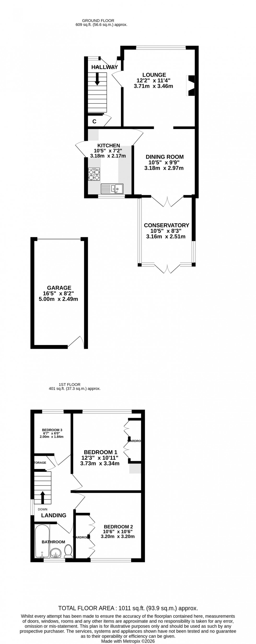 Floorplan for Cambridge Road, Wigmore, Gillingham, Kent ME8 0JF