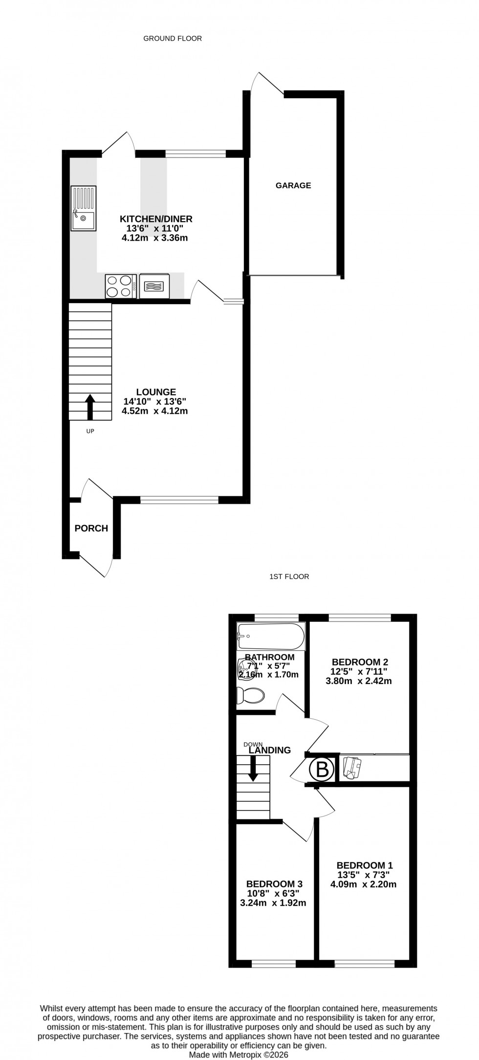 Floorplan for Spenlow Drive, Walderslade Woods, Chatham, Kent ME5 9JT