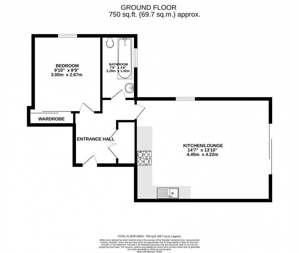 Floorplan for Florence House, Beacon Road, Chatham, Kent ME5 7BL